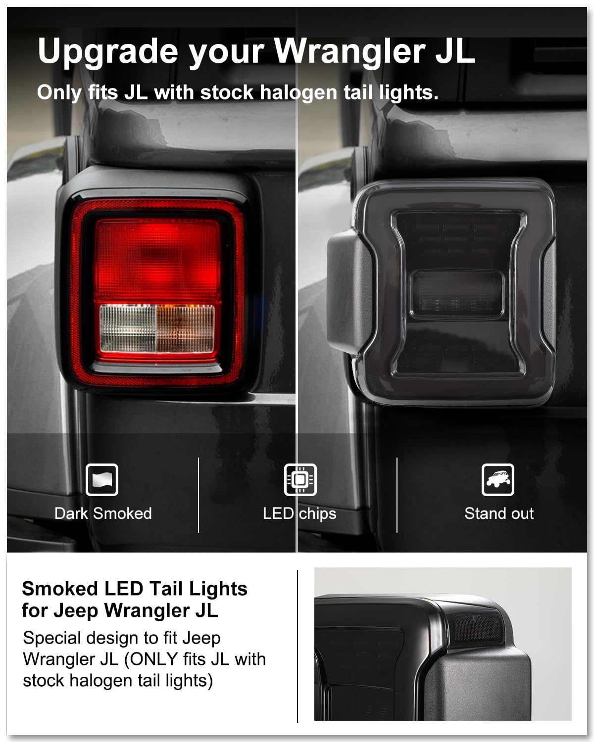 JL ラングラー 2018～ テールランプ スモーク ジープ テールライト JL ラングラー 2018～ テールランプ スモーク ジープ テールライト